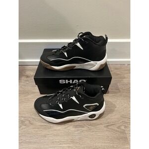 Shaq H.O.F. Kids Basketball Shoes Black White Gum AQ95027BBBZ Size 6Y New